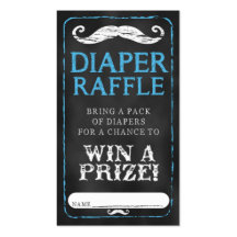Schnurrbart-Babyparty-Windelraffle-Karten-Baby Visitenkarten Vorlage