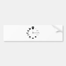 Schnurrbart Clockface Auto Aufkleber