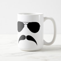 Schnurrbart-Flieger-Becher Kaffeehaferl