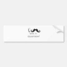 Schnurrbart I Sie eine Frage! Autosticker