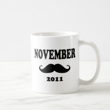 Schnurrbart im November 2011 Tee Tasse