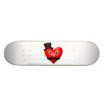 Schnurrbart-Liebe mit Tophat Skateboard Bretter