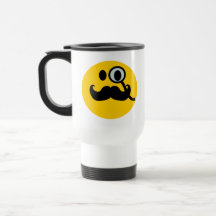 Schnurrbart Monocle smiley Kaffeetasse