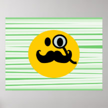 Schnurrbart Monocle smiley Plakatdrucke