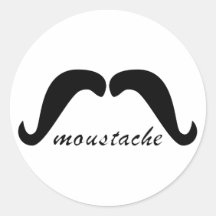 Schnurrbart moustache aufkleber