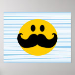 Schnurrbart-smiley Posterdrucke