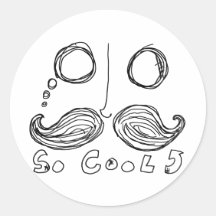 Schnurrbärte sind so cooler Aufkleber