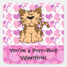 Schnurren-fect Valentinsgruß Aufkleber