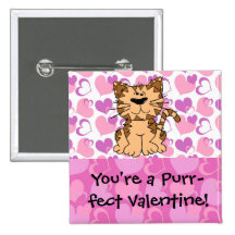 Schnurren-fect Valentinsgruß Button