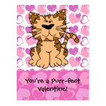 Schnurren-fect Valentinsgruß Postkarte