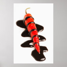 Schokolade bedeckter Jalapeno-Pfeffer-Plakat-Druck
