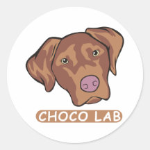 Schokolade Labrador retriever Runde Aufkleber