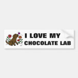 Schokolade Labrador u. Grün Auto Sticker
