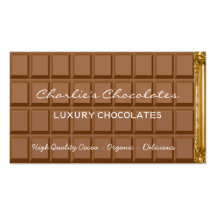 Schokoladen-Barluxusschokoladengeschäfts-Geschäfts Visitenkarten Vorlagen