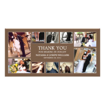 SCHOKOLADEN-COLLAGE WEDDING %PIPE% DANKEN IHNEN ZU PERSONALISIERTE FOTO KARTE