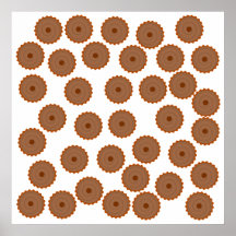 Schokoladen-Kuchen-Muster Poster