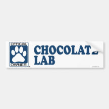 Schokoladen-Labrador-Blau Auto Sticker
