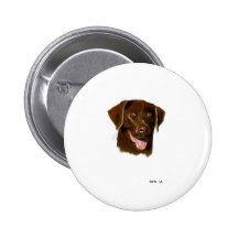 Schokoladen-Labrador Button