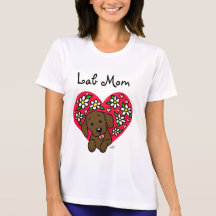 Schokoladen-Labrador-Mamma-Blumenherz Shirt