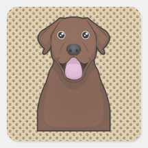 Schokoladen-Labrador-Retriever-Cartoon Aufkleber