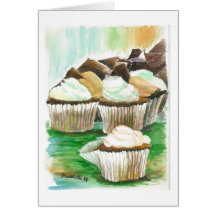 Schokoladenmuffin Grußkarte