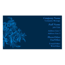 Schöne blaue Blumen-Geschäfts-Karten-Schablone Visitenkarten