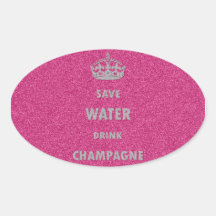 Schöne coole girly retten Wassergetränk-Champagner Sticker