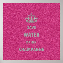 Schöne coole girly retten Wassergetränkchampagner Posterdruck