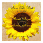 Schöne elegante Sonnenblume, die Save the Date Wed Personalisierte Einladungen
