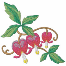 Schöne gestickte Herz-Blumen und L Besticktes Poloshirt
