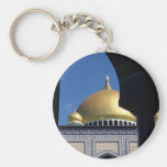 Schöne Moschee mit Gold überzogener Haube Schlüsselanhänger
