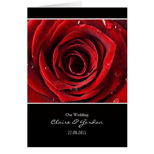 Schöne Rosen-Hochzeits-Karte laden - Schwarzes ein