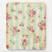 Schöne Vintage Rosen und andere Blumen Mauspad
