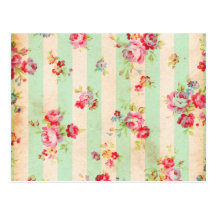 Schöne Vintage Rosen und andere Blumen Postkarte