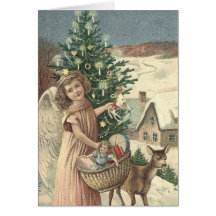 Schöne Vintage Weihnachtskarte