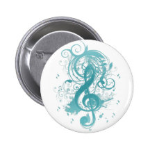 Schöner cooler Musiknoten mit Spritzer-Wirbel Anstecknadelbuttons