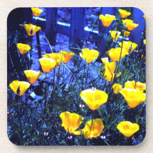 Schöner Kalifornien-Mohnblumen-Korken-Untersetzer