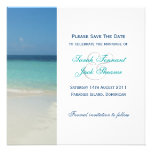 Schöner tropischer Strand Save the Date Einladungskarte