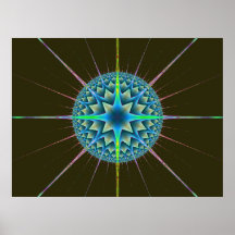 Schönes kugelförmiges Fraktal Design-Plakat