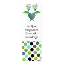 Schönes Polka-Punkt-Rosen-Lesezeichen visitenkarten