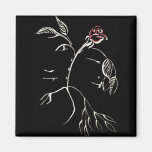 Schönheit und Tier-Rose Magnete