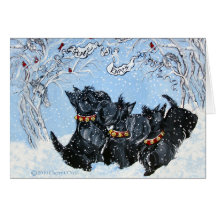 Schottische Terrier im Schnee! Karten