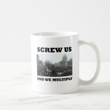 Schrauben Sie uns und wir multiplizieren Tee Tasse