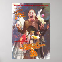 Schreckliches alien-Gehirn-Monster-Film-Plakat