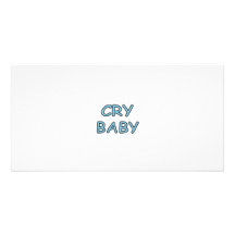 Schrei-Baby-Blau Photokarte