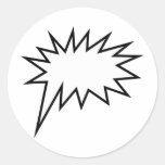 Schrei-Ballon Runde Sticker