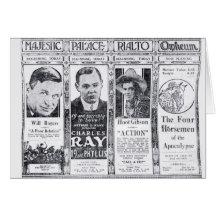 Schrei Gibson wird Vintage Filmanzeige Rogers 1921 Karten