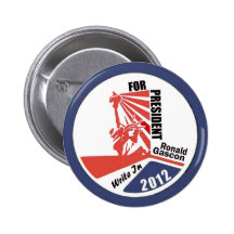 Schreiben Sie in Ronald, der für Präsidenten 2012  Buttons