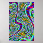 Schreiender Regenbogen (#2) Fraktal-Plakat
