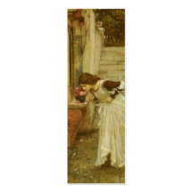 Schrein, JW Waterhouse, Vintages viktorianisches P Visitenkartenvorlage